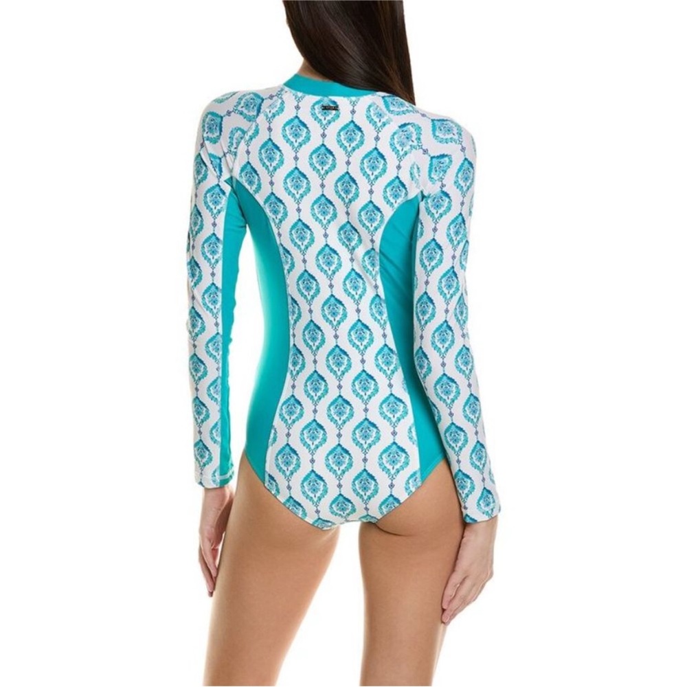 Cabana Life Teal White Long Sleeve Santorini Unisuit size L New - Picture 16 of 16